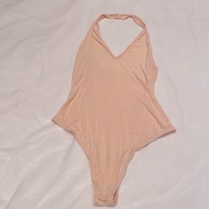 Me to We halter body suit -peach